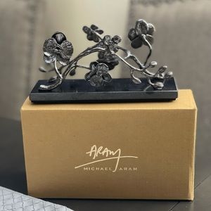 Micheal Aram Black Orchid Napkin Holder